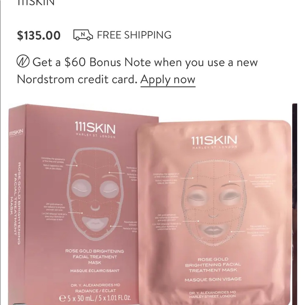 111SKIN Rose Gold Brightening Facial Treatment.